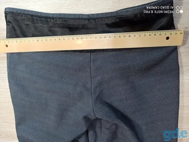 Брюки дамские EXCLUSIVE с оригинальным декором (бант на поясе) размер  42-44/2-5 тёмно-серого цвета., фотография 7