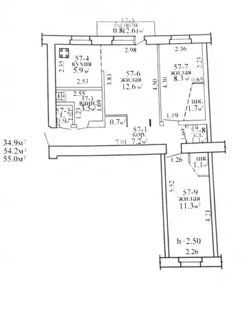 Трёхкомнатная квартира ул.Мира, 31 г.Орша, фотография 18