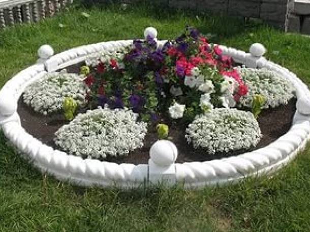 Бетонные , фигурные: заборы, тротуарная плитка, клумбы, фотография 1