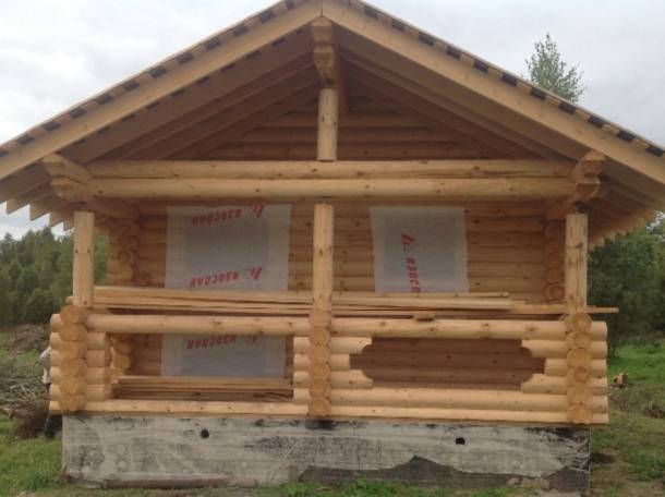Дома, бани, беседки из оцилиндрованного бревна, фотография 3