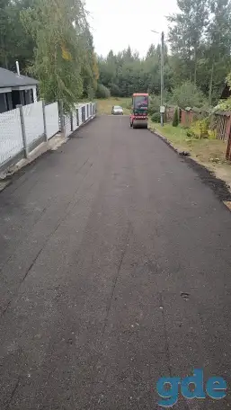 Укладка асфальтной крошки, фотография 1