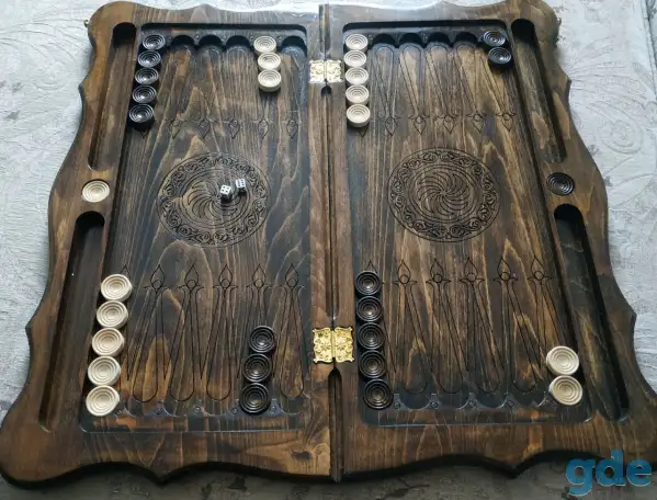 Hарды  шахматы из натурального дерева  60 х 60 см  Tavla , backgammon, фотография 1