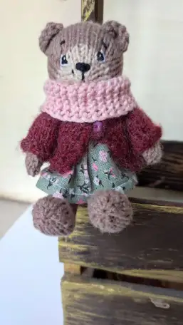 Мишки. Handmade.Вязаная игрушка. Хенд Мейд., фотография 2