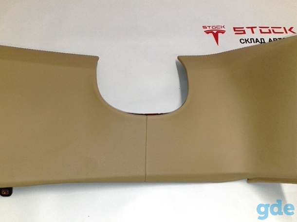 Зап. части для авто Tesla. Накладка декоративная под руль левая TAN PVC (КОЖА БЕЖ) Tesla model X S RESTH 100, фотография 1