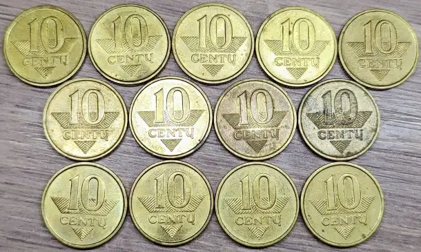 10, 20, 50 центовCentu) Литва, фотография 3