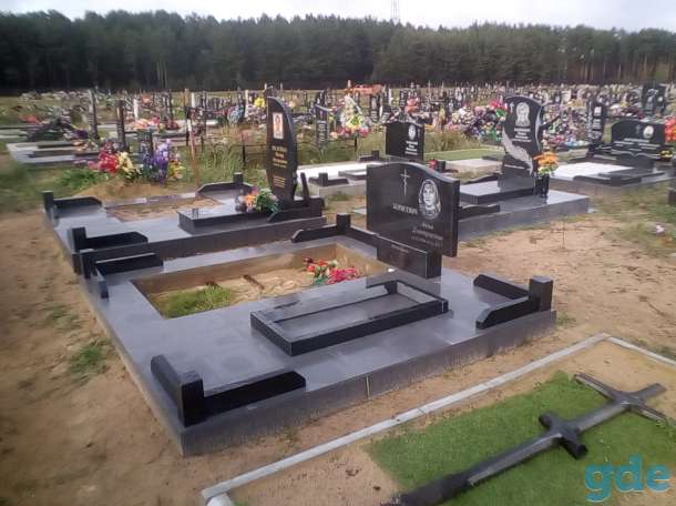 Памятники из гранита. Установка,переустновка памятников. Заливка стяжек, укладка плитки. Благоустройство  захоронений., фотография 10