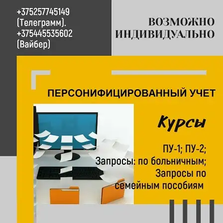 Практические Курсы по теме Персонифицированный учет. ПУ 1; ПУ 2; Отчетность по кадрам в ФСЗН., фотография 1