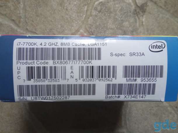 продам процессор i7 7700k box. новый не вскрывался, фотография 2