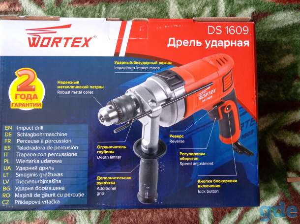 Продам дрель ударную WORTEX DS 1609, фотография 3