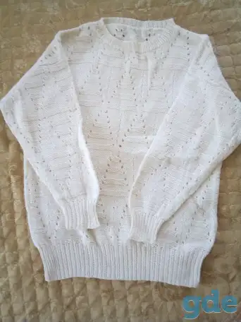 Джемпер 50-52 белый HAND MADE, фотография 1