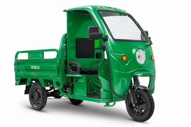 Грузовой электротрицикл rutrike вектор кабина 1500 60v1200w, фотография 1