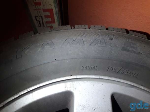 Продам зимнюю резину, б/у, на литых дисках Пежо, R14 185/65, фотография 5