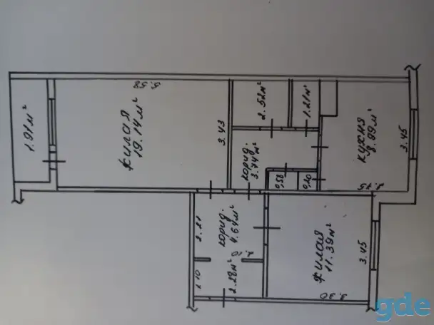 Продам 2-комнатную квартиру по ул.Батова в г. Калинковичи., фотография 7