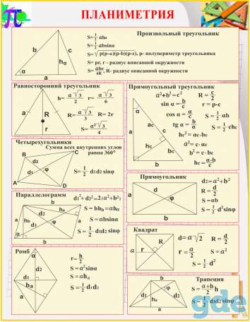 Математика. Стенды для школы, фотография 6