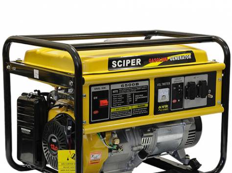 Бензогенератор SCIPER LT6500B +Подарок (бензиновый генератор, электростанция), фотография 1