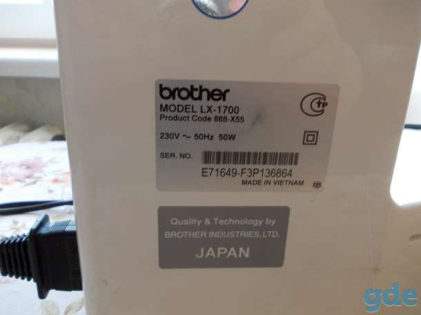 продам швейную машину BROTHER 1700 электромеханическую, фотография 3
