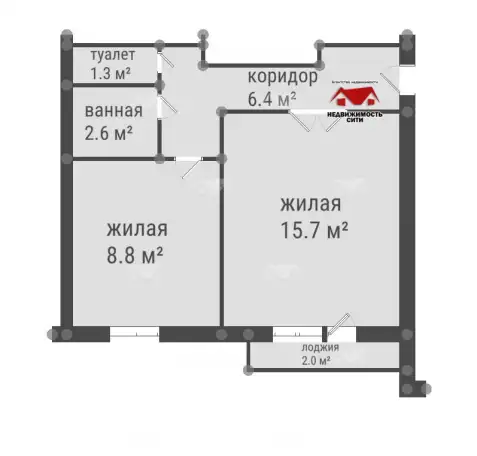 Однокомнатная квартира 1-й микрорайон,д.2А, Жлобин, фотография 8