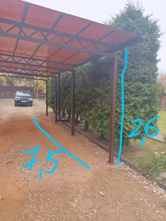 проект металлического НАВЕСА в Ждановичах, архитектурное проектирование, фотография 3
