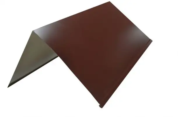 Конек кровельный оцинкованный, Размеры: 110х110; 150х150; 190х190... мм, L 1,25-3 м, Вид: фигурный; острый..., фотография 1