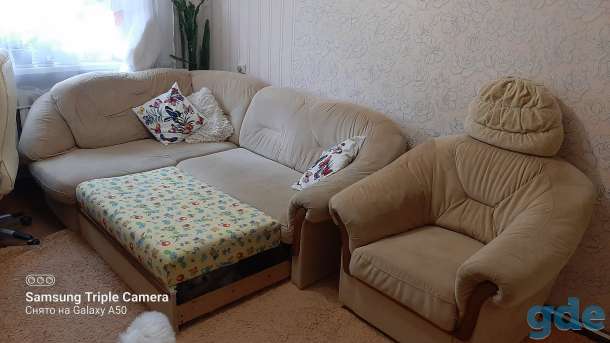Продам угловой диван и кресло, фотография 2