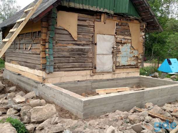 Замена венцов, Усиление замена фундамента, реконструкция фундамента, фотография 1