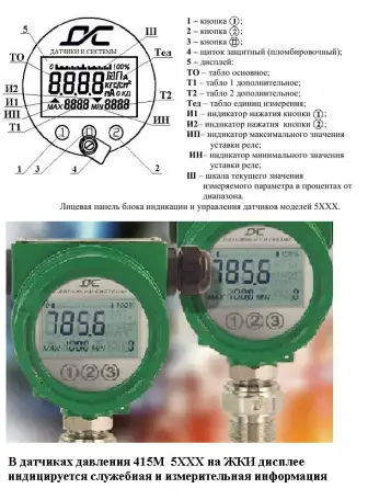 Датчики давления 415М интеллектуальные модели 5ХХХ Пьезоэлектрик, фотография 5