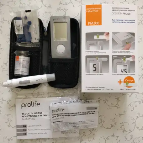 Глюкометр Bionime Prolife PM200  25 тест-полосок, фотография 2