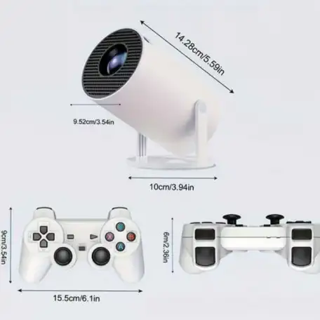 Портативный WiFi 3D Кино игровой проектор HY300 игры, беспроводные джойстики, Android 11 USB HDMI пульт ду 20.000 игр, фотография 2