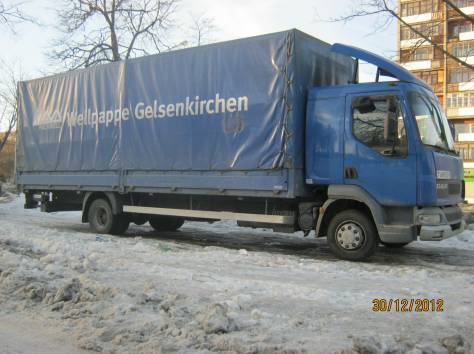 Грузоперевозки DAF5-7т.45куб.м.ТЕНТ гидроборт, фотография 1