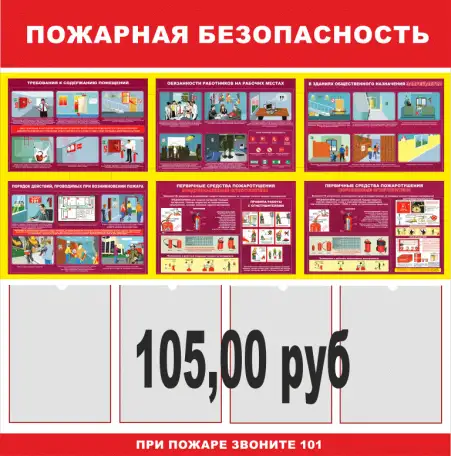 Пожарная безопасность. Плакаты на бумаге и стенды на пластике, фотография 14