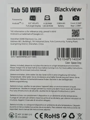 Планшет Blackview T50 Wi-Fi полный комплект гарантия, фотография 5