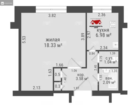 1-комн. квартира ул.В.Белинского д.1А г.Орша, фотография 11