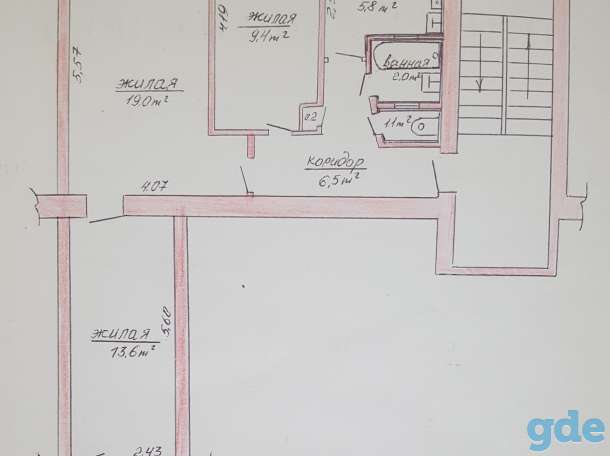Продам 3х комнатную квартиру в центре Новогрудка, ул. Советская, д.17, фотография 5