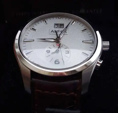 Мужские новые Alfex swiss made кварц,42mm, GMT  большая дата, фотография 2
