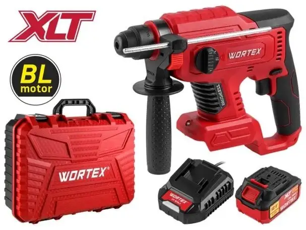 Перфоратор аккумуляторный wortex crh 1820-2 0329283 (с 1-им акб, кейс), фотография 1