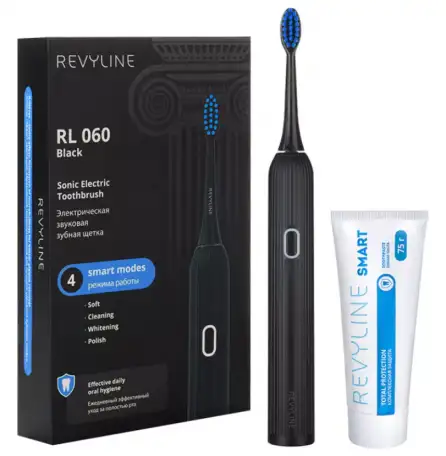 Набор Revyline RL 060 черная и зубная паста Revyline Smart, фотография 1