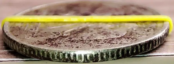 1 рубль 1998 ММД Несоосность, коррозия, трещина, непрочекан, фотография 9