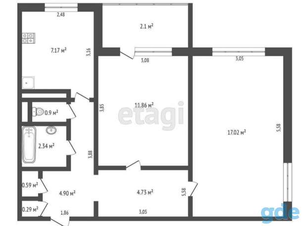 ПРОДАЁТСЯ 2-Х КОМНАТНАЯ КВАРТИРА УЛ.КАЛИНОВСКОГО Д.40/3, фотография 12