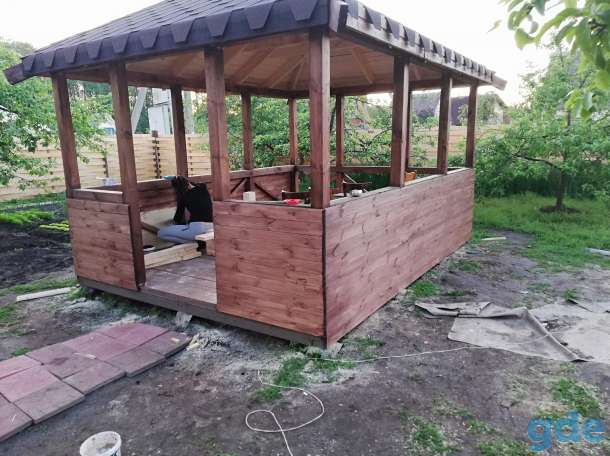 Беседки, качели, гамаки из дерева, фотография 4