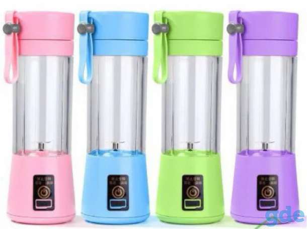 Портативный заряжаемый блендер Portable and Rechargeable Battery Juice Blender HM-03, фотография 2