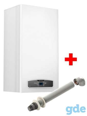 .Газовые котлы Ariston CARES XС 15 FF. Двухконтурный, турбированный, 15/24 кВт (в комплекте с коаксиальным дымоходом), фотография 1