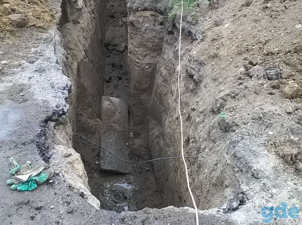Аренда мини экскаватора, прокол под дорогой. Бетонные кольца., фотография 3