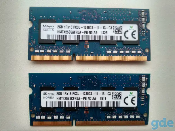 ОЗУ для ноутбука DDR3 2 шт. по 2 Gb, фотография 2
