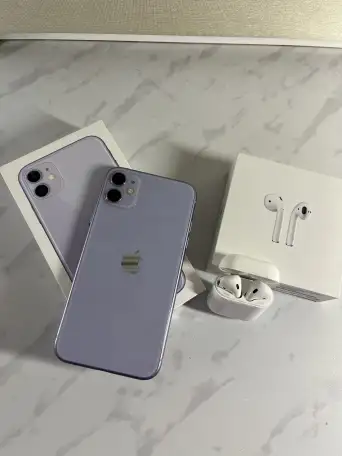 iPhone 11purple 128 gbAirPods, фотография 1