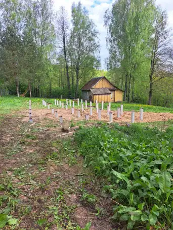 Каркасные дома на мини сваях забивных ЖБ, фотография 8