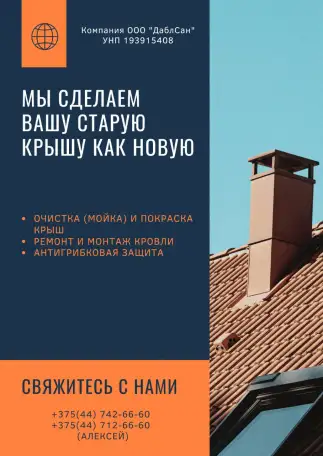 МОЙКА, РЕМОНТ, АНТИГРИБКОВАЯ ЗАЩИТА КРЫШИ!!!, фотография 1