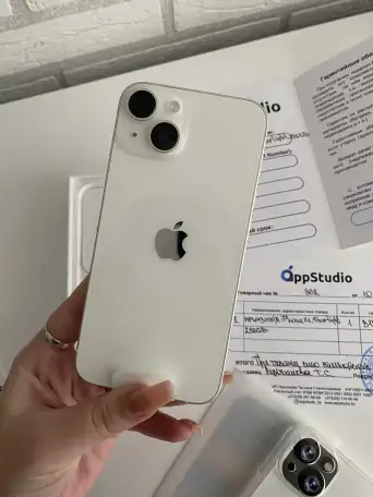 IPhone 14, Starlight, 256GB звездный, фотография 1