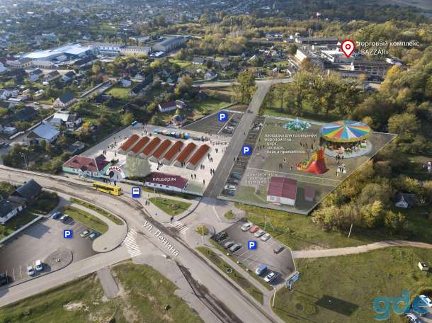 Сдаются в аренду торговые помещения площадью от 50 до 1500 кв.м в новом торговом комплексе BAZZAR в г. Скидель., фотография 3