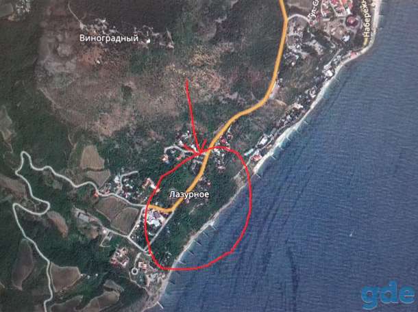Участок 5 Га на берегу моря в Лазурном, Крым под рекреацию, фотография 1
