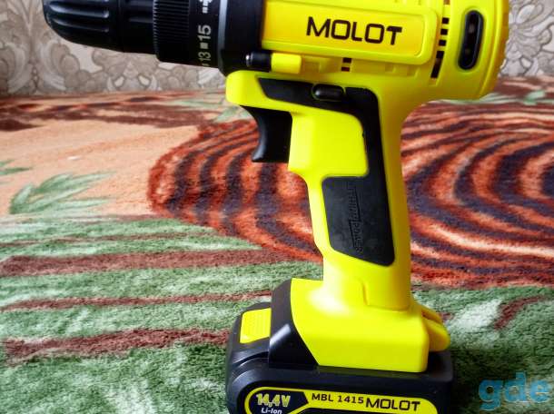 Продам шуруповерт аккумуляторный MOLOT MBD 1415 DLi, фотография 1
